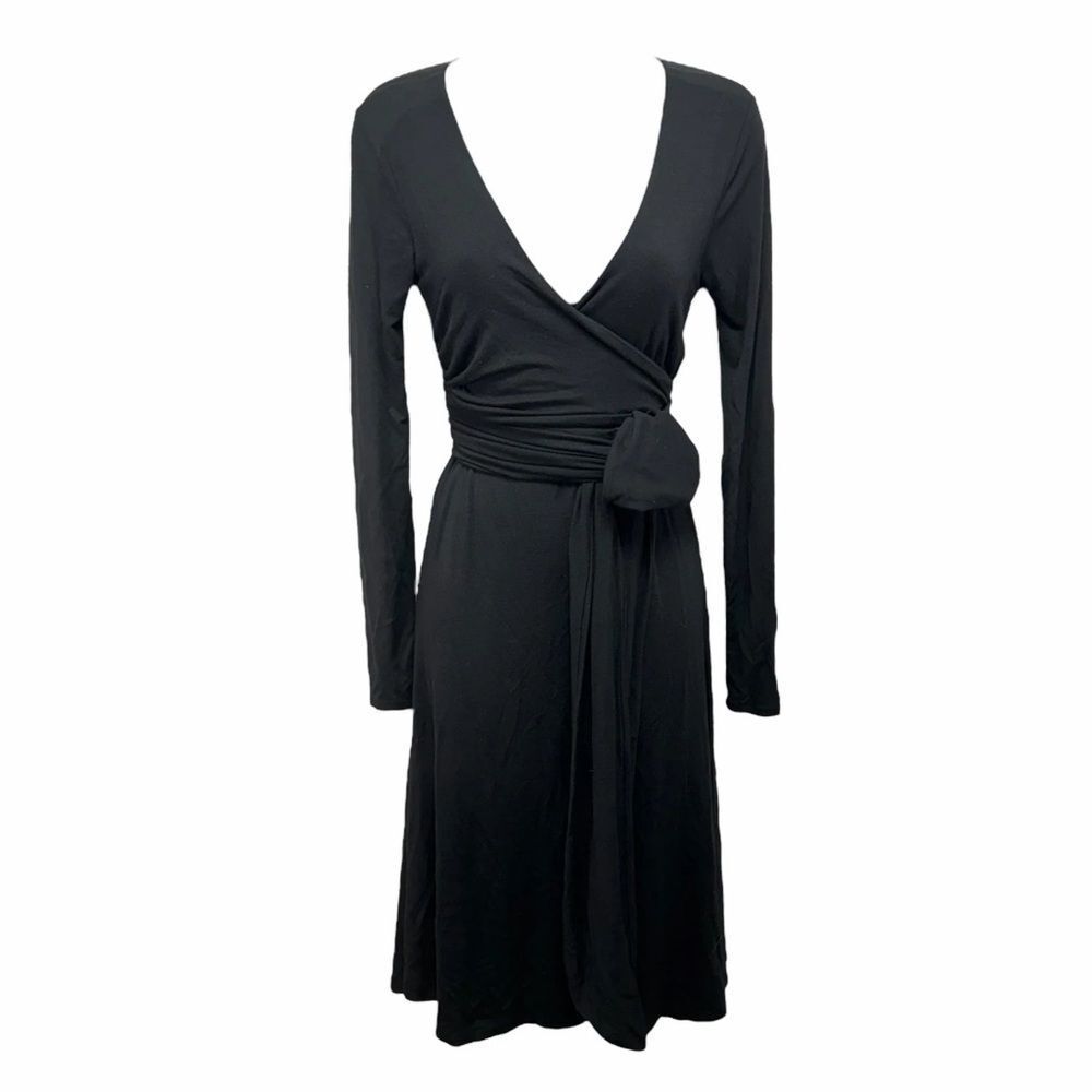 Ralph Lauren Black Label Carlyna Surplice Jersey Faux Wrap Dress Size S